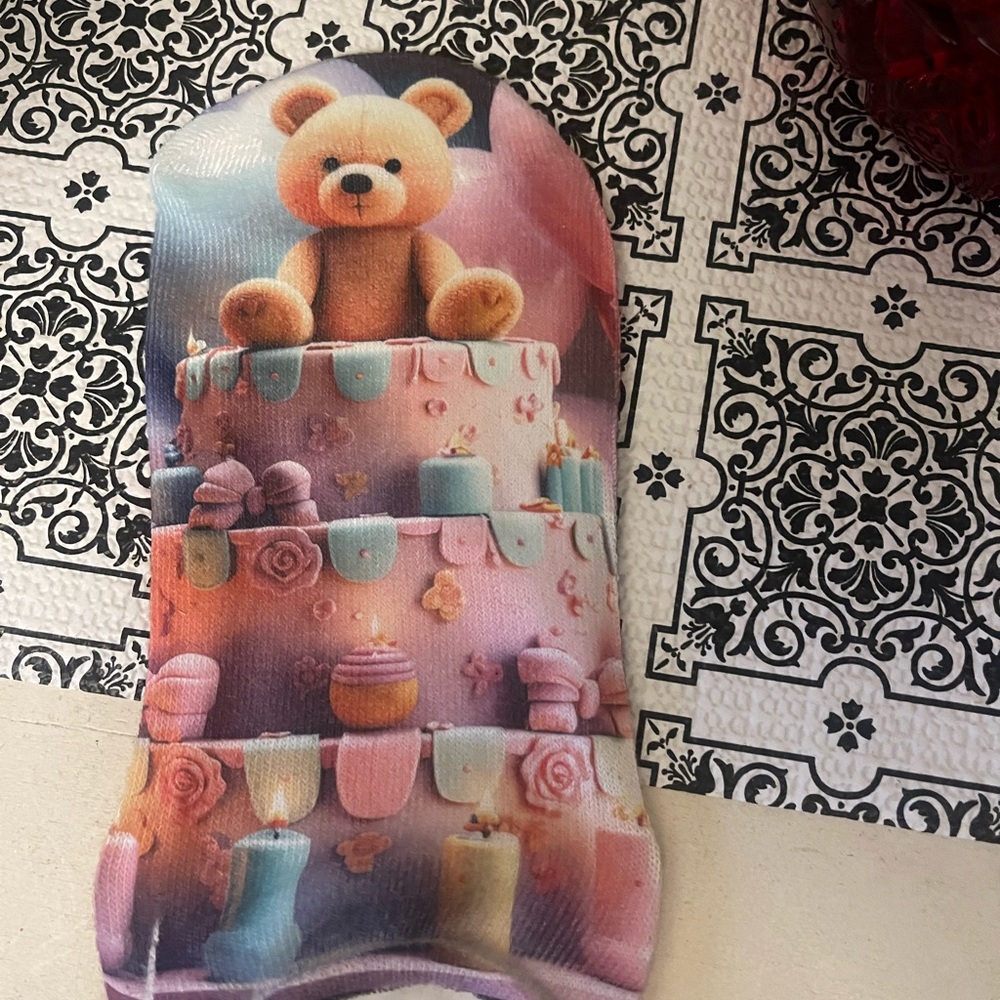 20 oz tumbler with matching socks. Birthday cake kids you d teen. Laugh live fun